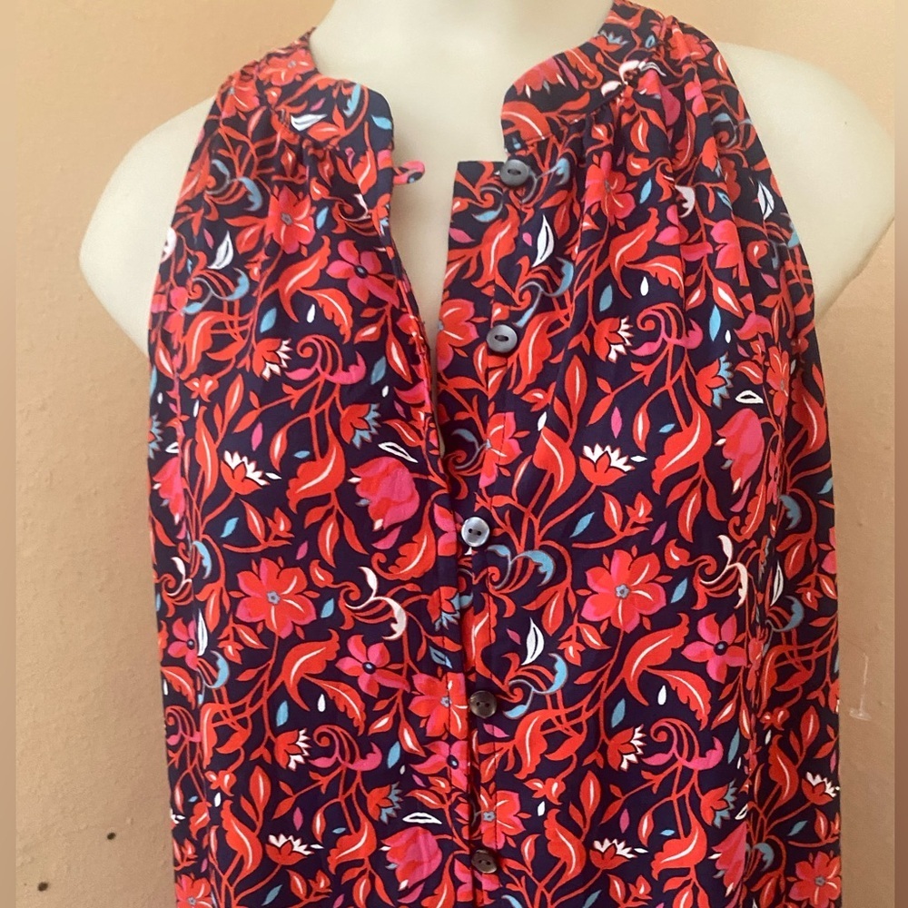 Ann Taylor Red and Blue Floral Dress - Picture 7 of 12